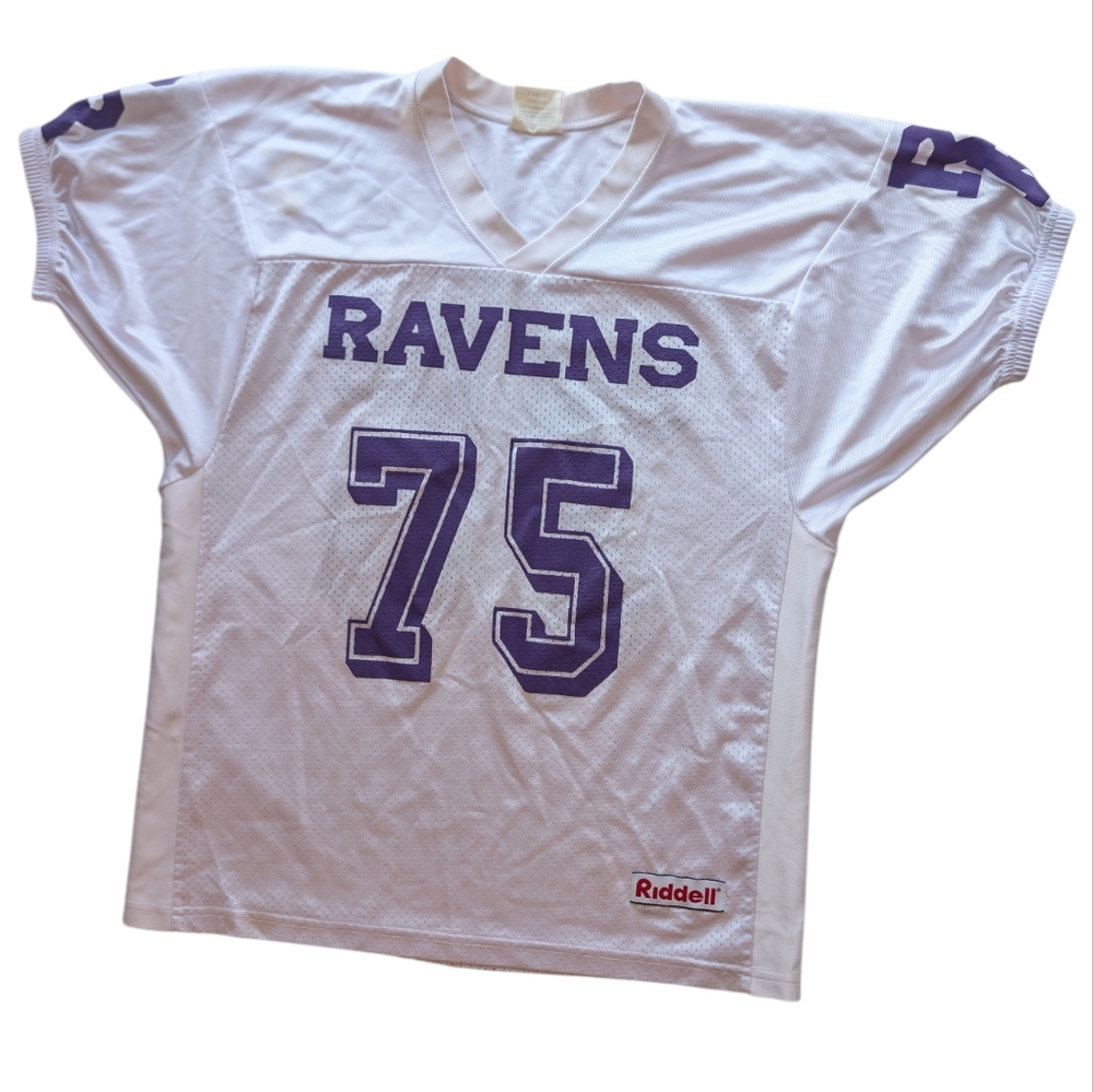Riddell Baltimore Ravens Youth Football Jersey - White/Purple Size Large
